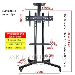 Mobile Moveable Tv Stand Cart