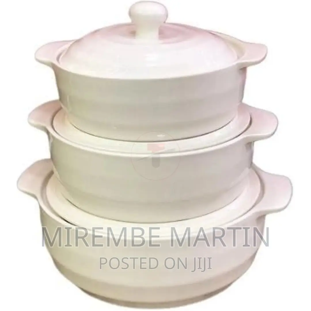 3 Piece Self Design Soup Food Serving Dishes Bowls Pots-