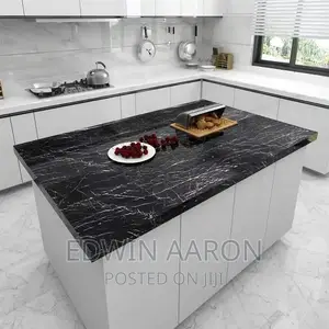 Black Marble Self Adhesive Wallpaper 5m