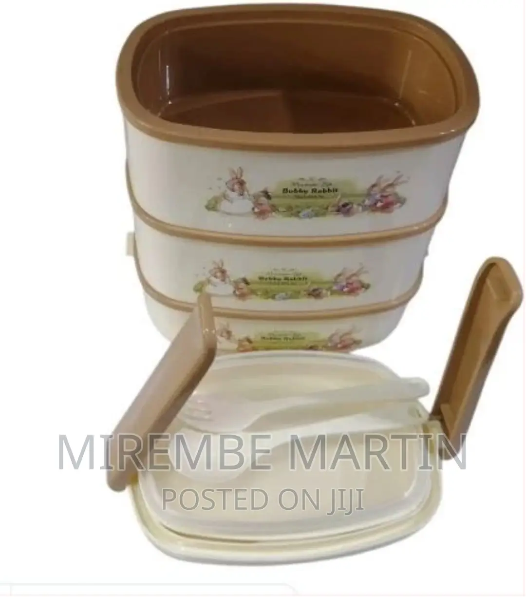 3 Layer Rabbit Lunch Box Container Tiffin