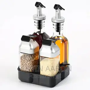 2pcs Oil Dispensers and 2pcs Salt Shaker Set