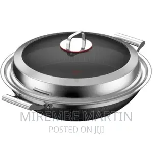 34cm Non-Stick Induction Wok Cookware Saucepan Pot-
