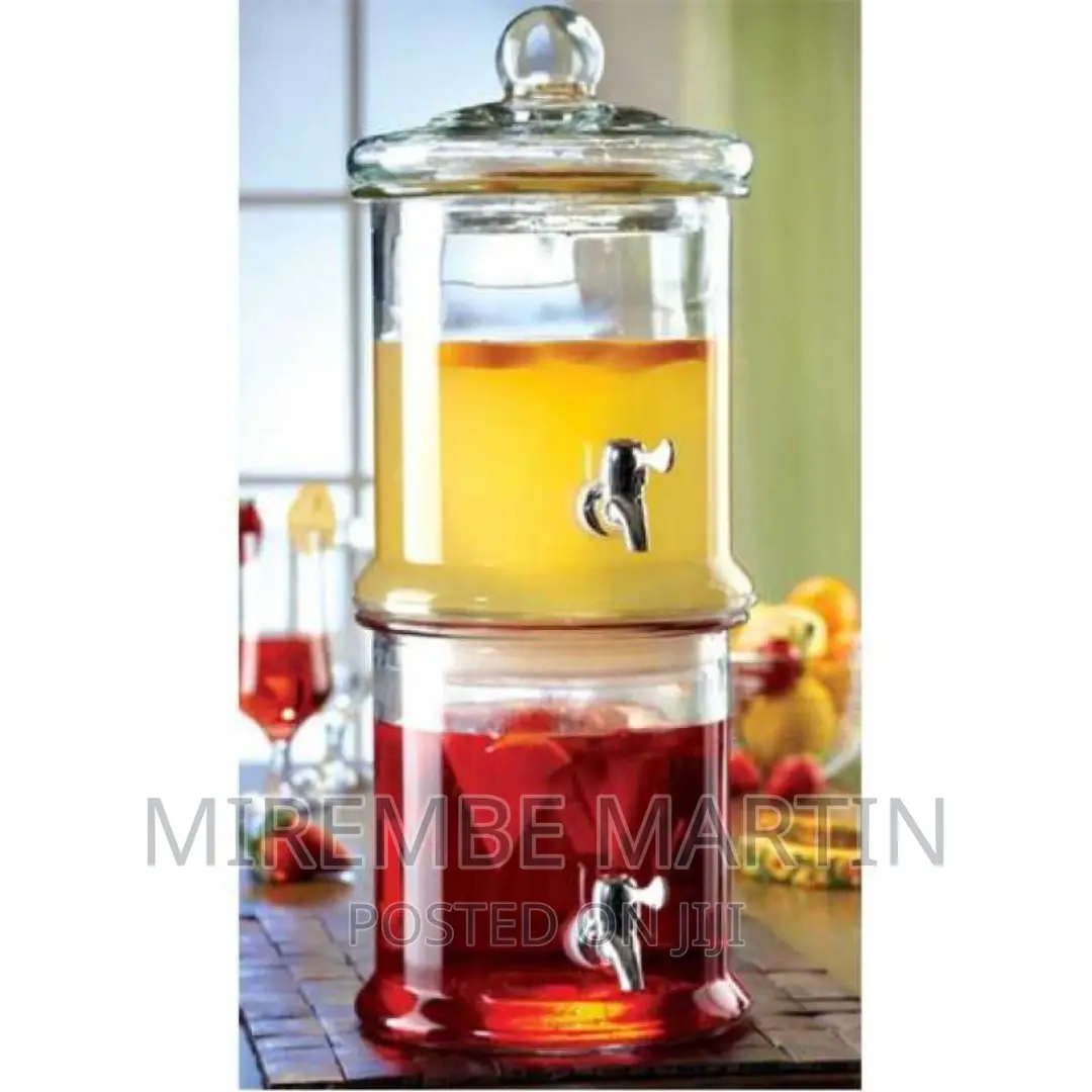 Double Glass Jug Beverage Dispensers Display