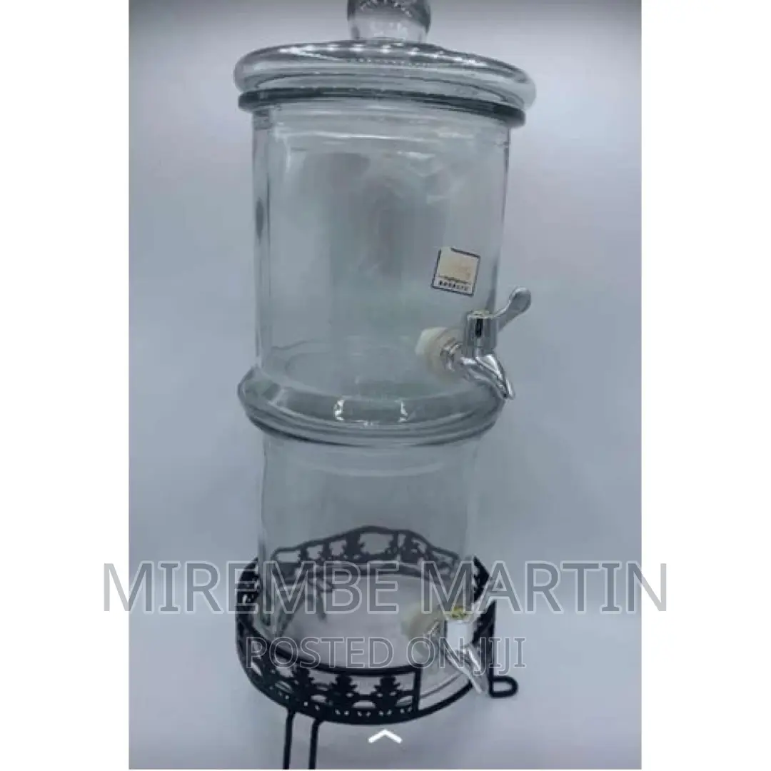Double Glass Jug Beverage Dispensers Display