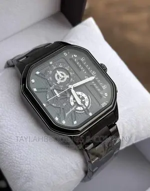 POEDAGAR Luxury Wrist Watch for Men - Black
