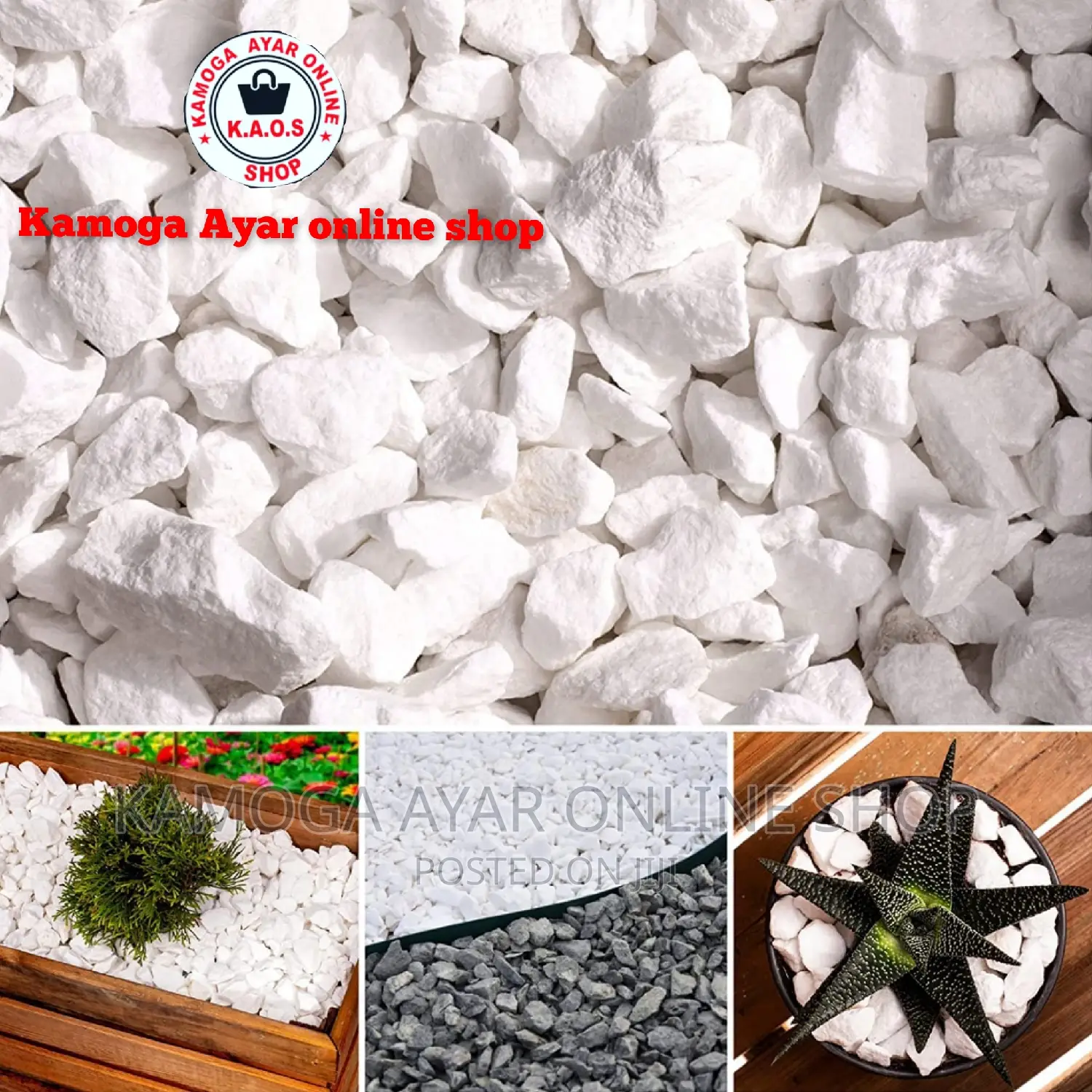 Decorative Broken / Natural Black White Stones