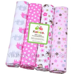 4pcs Pack 100% Cotton Baby Receiving Bedsheets –