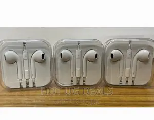 Wired Earphone Headset With Volume Control- White