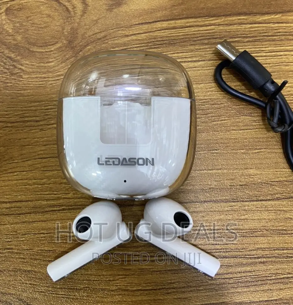 Ledason Wireless Gaming Earbuds With Charging Case White