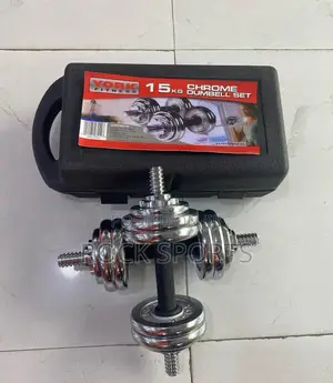 15kg Chrome Adjustable Dumbbells Box