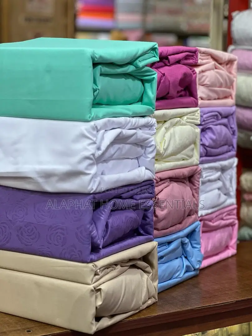 . 6*6 Cotton Fitted Bedsheets (4pc)