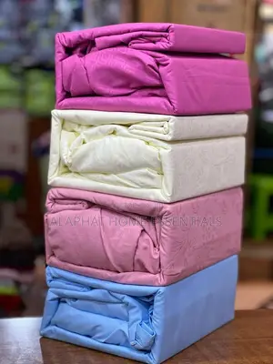 . 6*6 Cotton Fitted Bedsheets (4pc)