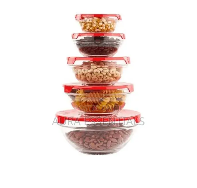 Home Basics 5 PCS Glass Bowl Set