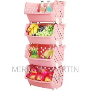 4-tier Plastic Bathroom/Kitchen Storageorganizer Rack Holder