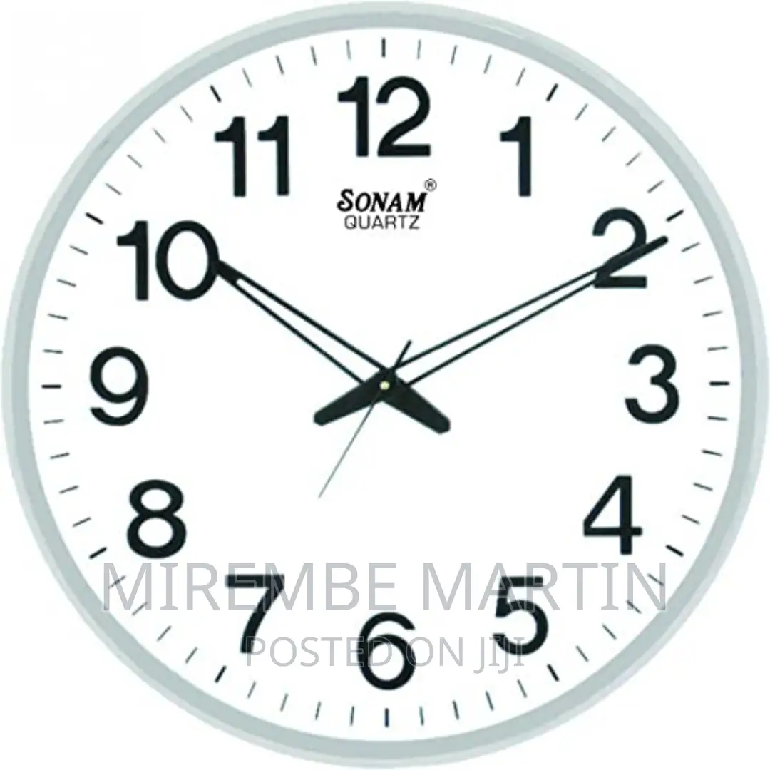 Sonam 12 Inch Wall Clock – White