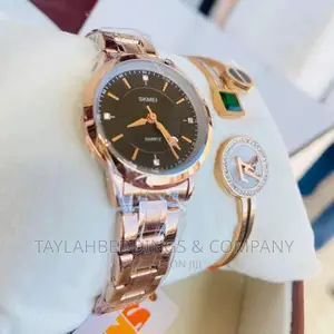 SKMEI Quartz Movement Women Watches Fashion Luxury-Black