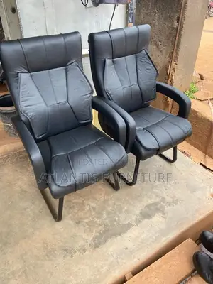 Carved Steel Leg Office Chair