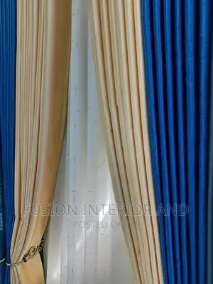 Metallic Cream and Blue