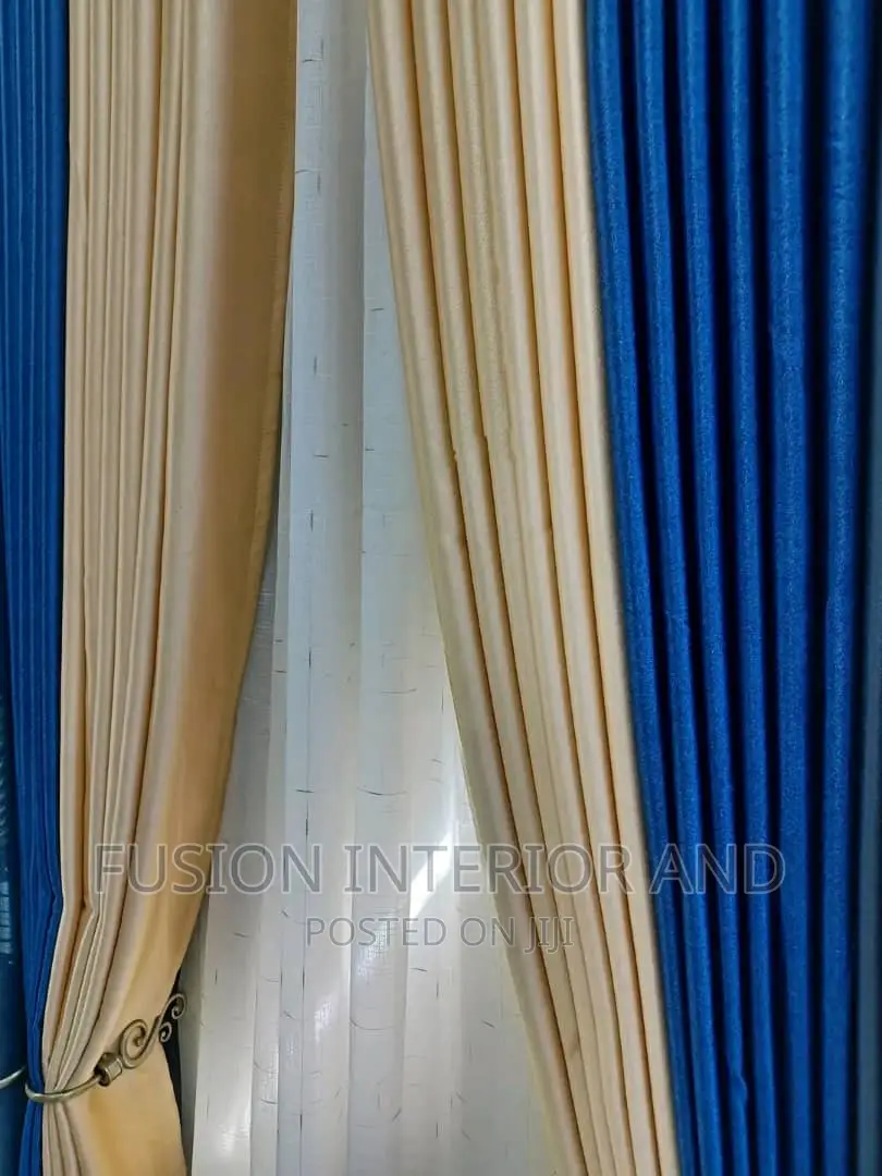 Metallic Cream and Blue
