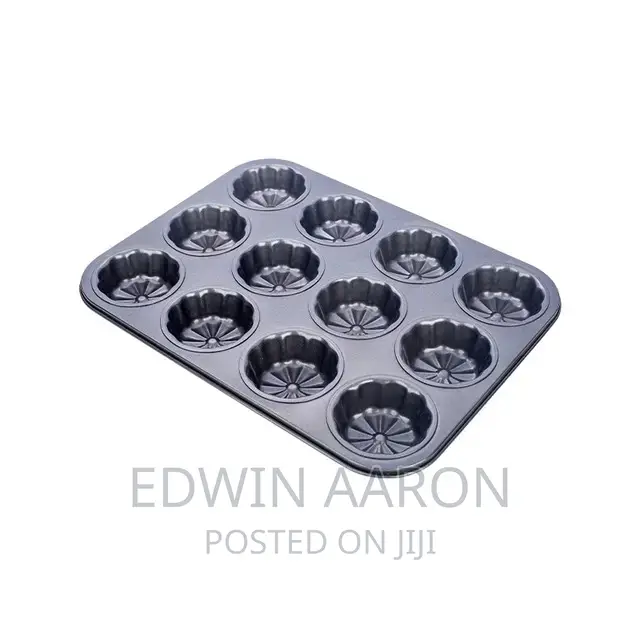 12 Hole Non-Stick Cup Cake Mould Tray