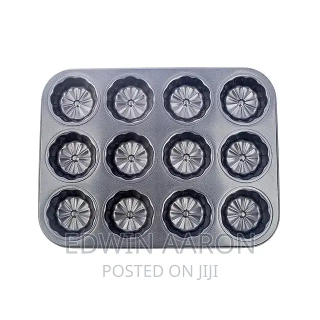 12 Hole Non-Stick Cup Cake Mould Tray