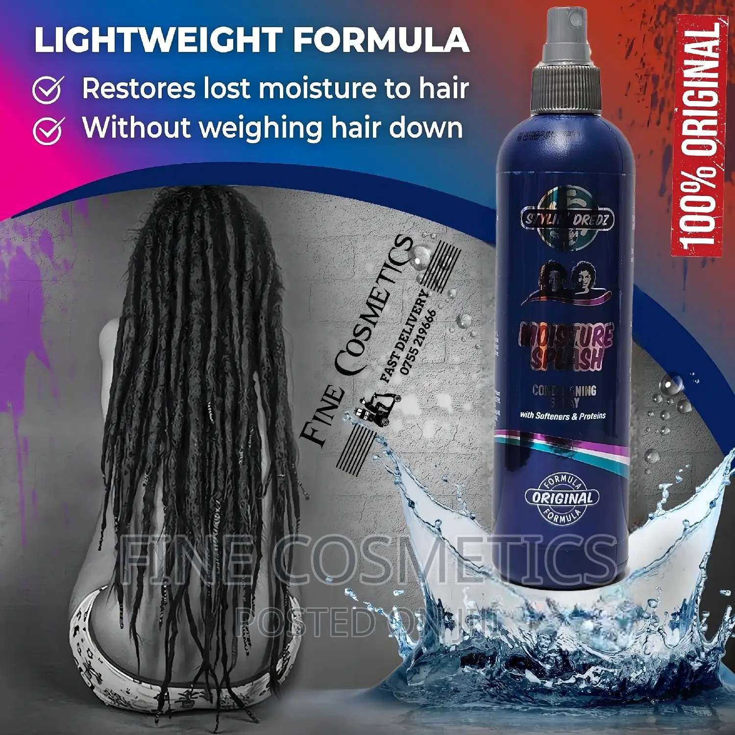 Stylin Dredz Moisture Splash Braid Spray Dreadlock Spray