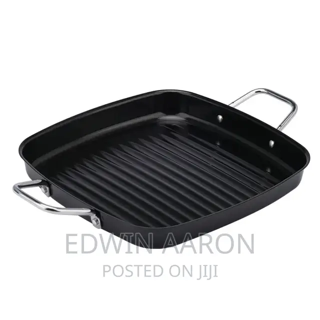 Square Non-Stick BBQ Grill Pan With Handles