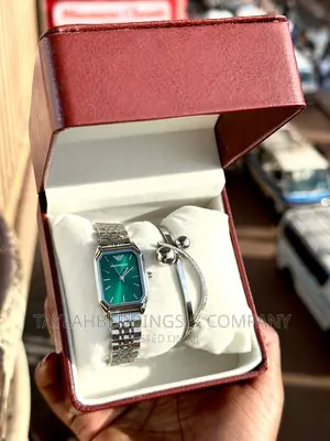Green Watch Ladies Square Simple Fashion Light Luxury