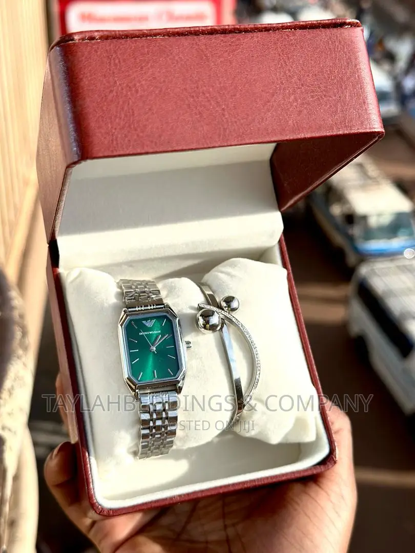 Green Watch Ladies Square Simple Fashion Light Luxury