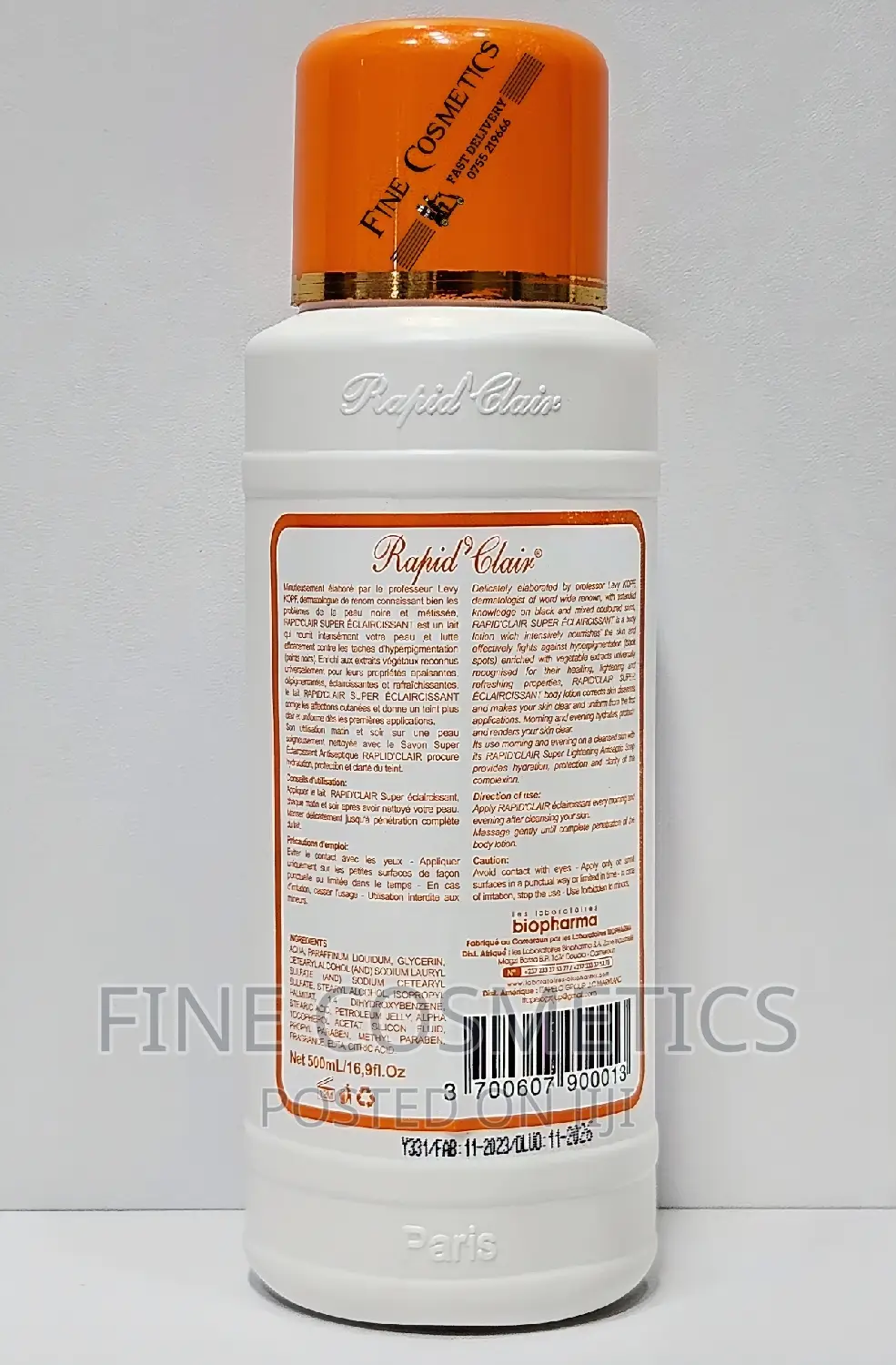 RAPID CLAIR Super Eclaircissant Absolute Whitening Lotion.