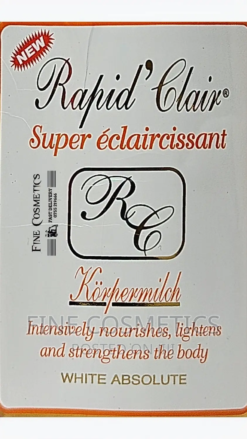 RAPID CLAIR Super Eclaircissant Absolute Whitening Lotion.