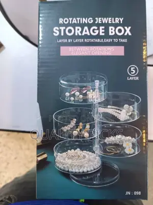 Portable Rotating Jewelry Storage Box