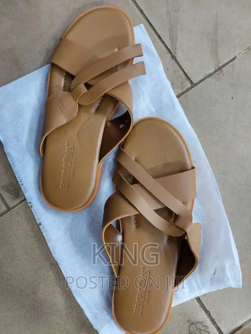 X Shaped Leather Sandals