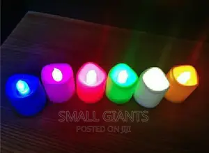 Stylish Round Shaped LED Tea Light Small Pillar Candles