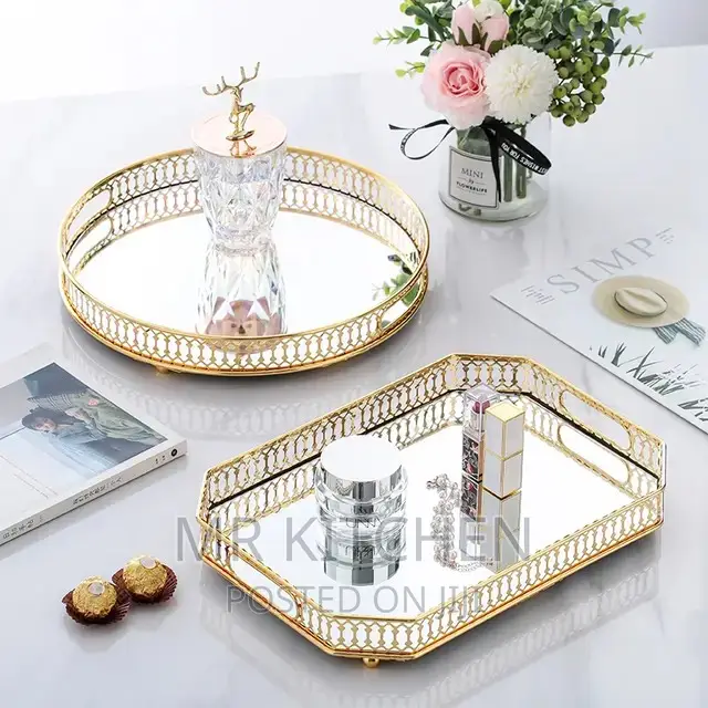 Round Mirror Tray