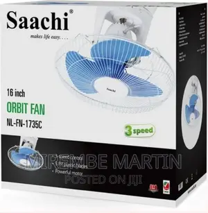 Saachi 16 Inch Orbit Ceiling Fan With 3 Speed Controls
