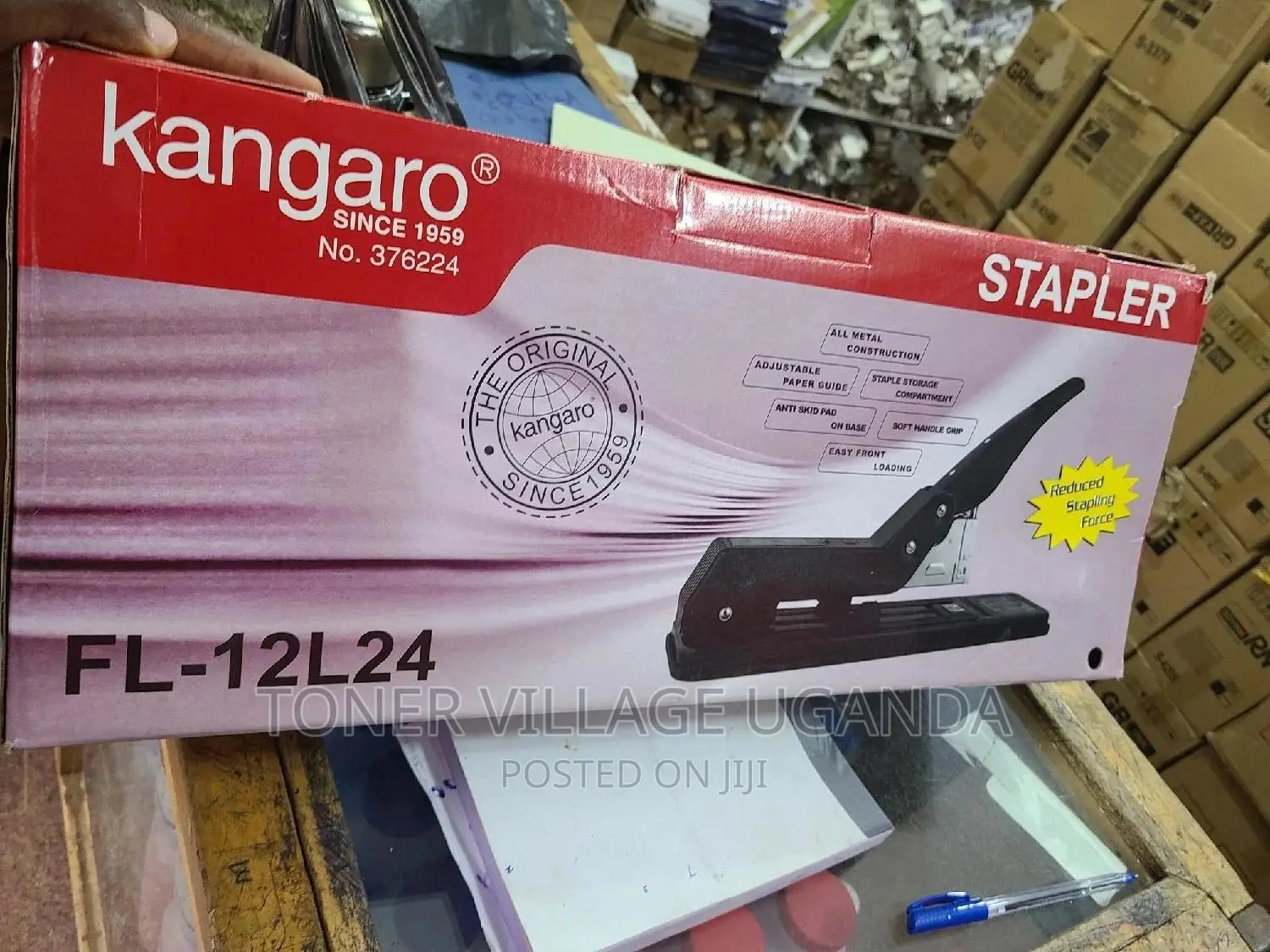 Kangaroo Heavy-Duty Stapler FL -12l24 240 Sheet Paper Handle