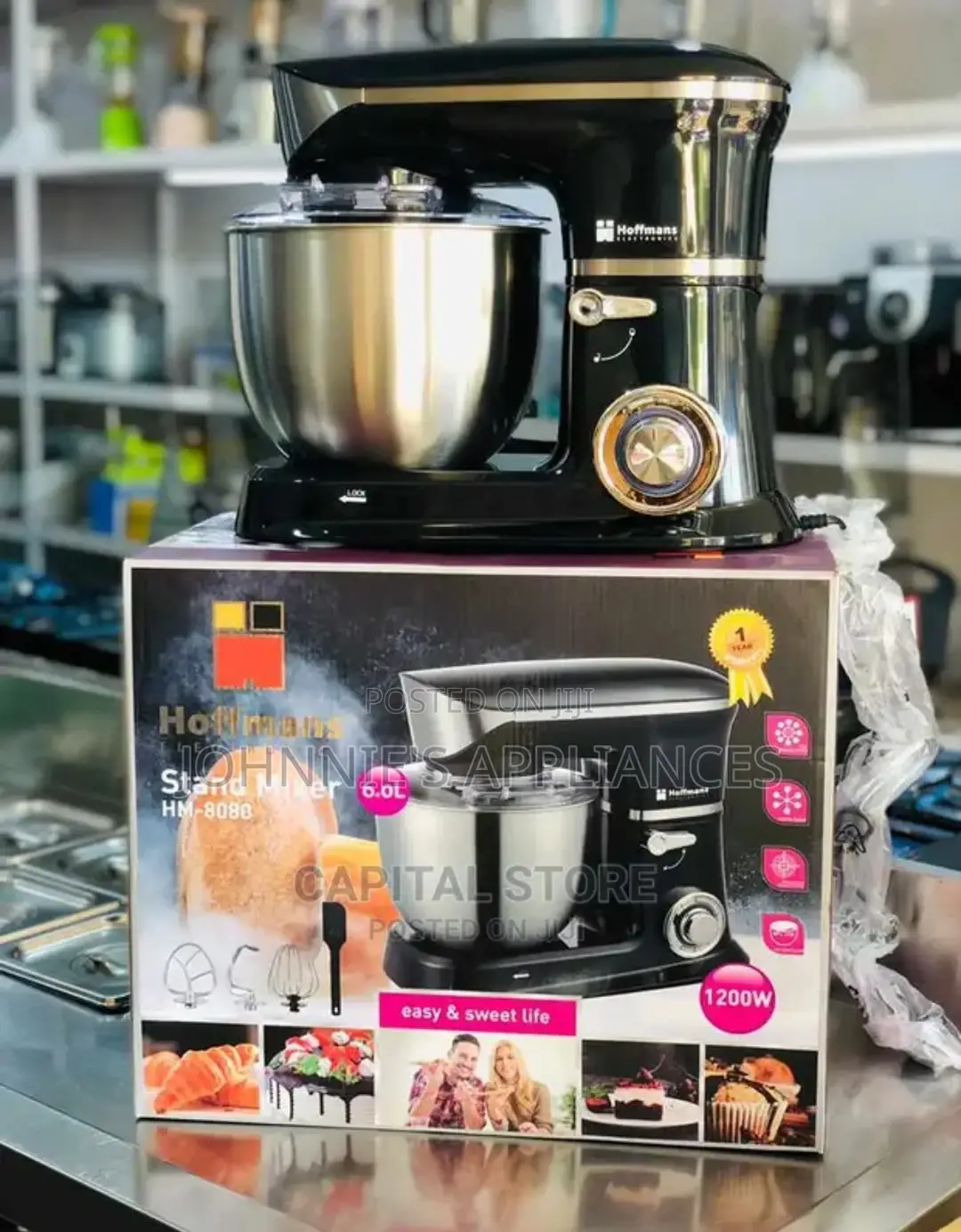 Hoffman Electric Stand Mixer 6l Capacity