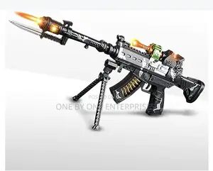 Kids Toys Guns With Knife Stand Miltary Assault Rifle