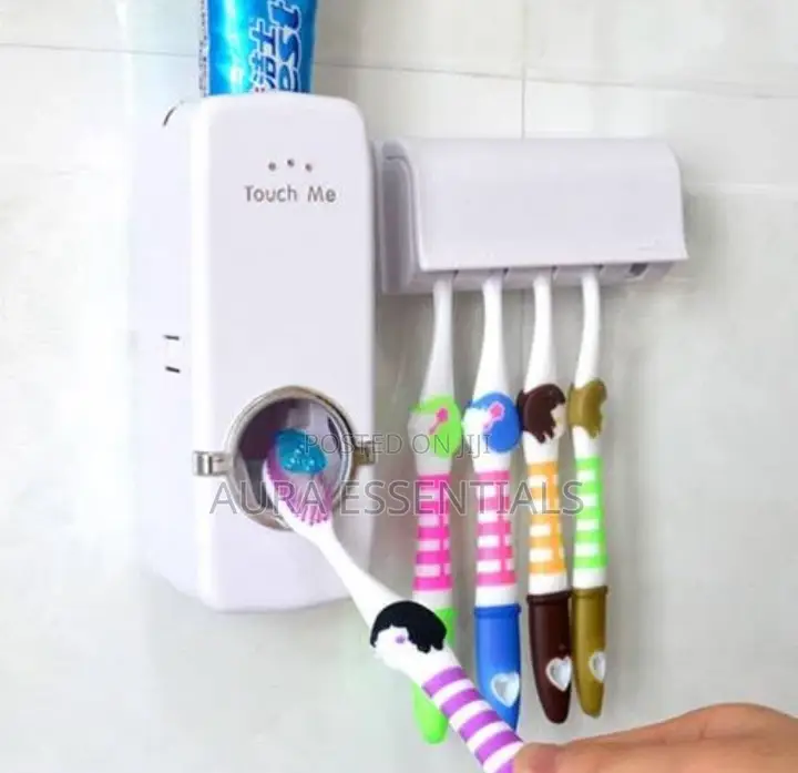 Automatic Toothpaste Squeezer Toothbrush Holder