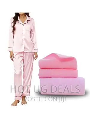 Big Bath Towel, Face Towel, Hand Towel and Silk Pajamas