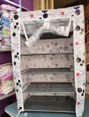 5 Layer Single Door Portable Shoe Rack With Cover