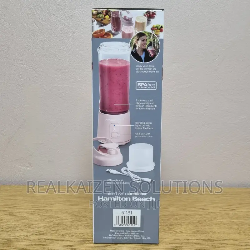 Usa Hamilton Beach Rechargeable Portable Personal Blender