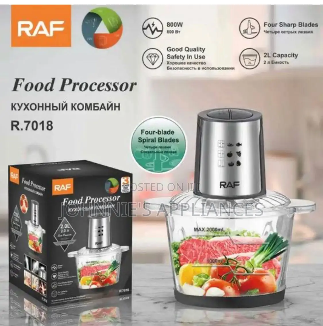 (2l)Raff Electric Food Processor