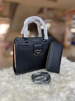 2 in 1 Ladies Classic Handbags - Black