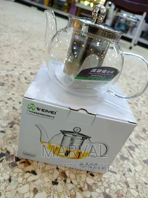 600mls Round Glass Tea Pot