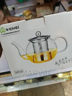 600mls Round Glass Tea Pot
