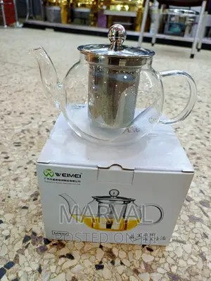 600mls Round Glass Tea Pot