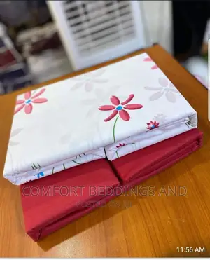 Six Peice Cotton Bedsheets 6*6 Red