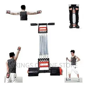 Chest Expander+Tummy Trimmer+Hand Grip 3in1 Equipment-Black